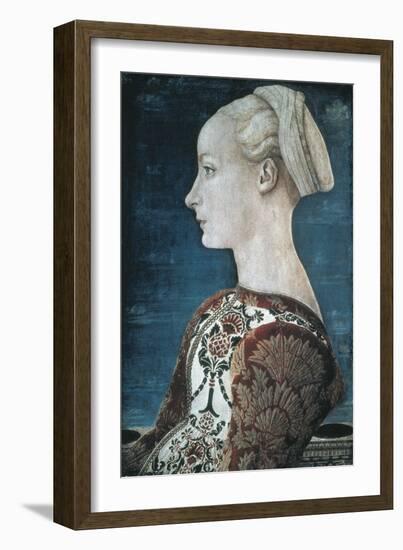 Portrait of a Young Woman-Antonio Pollaiolo-Framed Art Print