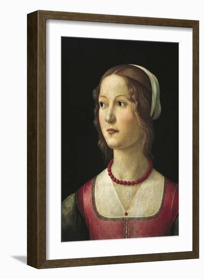 Portrait of a Young Woman-Domenico Ghirlandaio-Framed Art Print