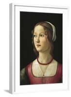 Portrait of a Young Woman-Domenico Ghirlandaio-Framed Art Print