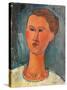 Portrait of a Young Woman-Amedeo Modigliani-Stretched Canvas