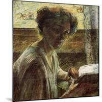 Portrait of a Young Woman-Umberto Boccioni-Mounted Giclee Print