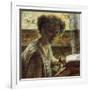 Portrait of a Young Woman-Umberto Boccioni-Framed Giclee Print