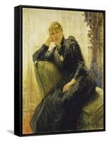 Portrait of a Young Woman-Fritz von Uhde-Framed Stretched Canvas