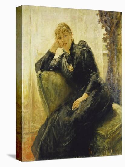 Portrait of a Young Woman-Fritz von Uhde-Stretched Canvas