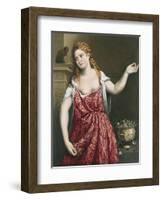 Portrait of a Young Woman-Paris Bordone-Framed Giclee Print