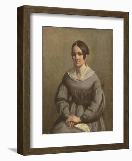 Portrait of a Young Woman-George Richmond-Framed Giclee Print