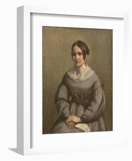 Portrait of a Young Woman-George Richmond-Framed Giclee Print