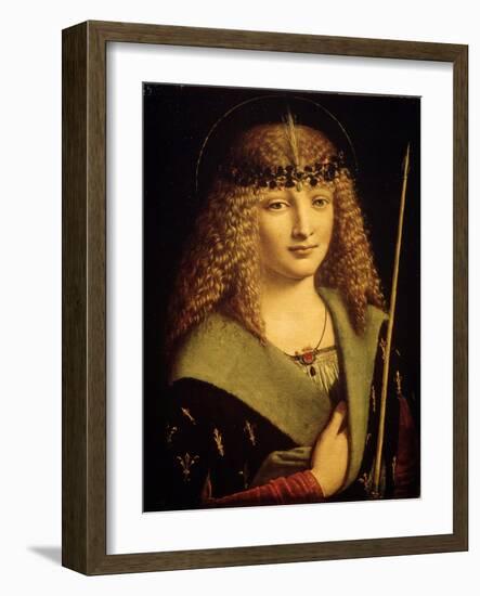 Portrait of a Youth as Saint Sebastian, C1500-Giovanni Antonio Boltraffio-Framed Giclee Print