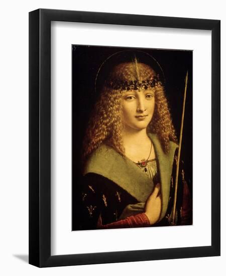 Portrait of a Youth as Saint Sebastian, C1500-Giovanni Antonio Boltraffio-Framed Giclee Print