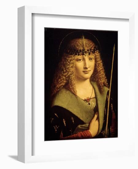 Portrait of a Youth as Saint Sebastian, C1500-Giovanni Antonio Boltraffio-Framed Giclee Print