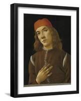 Portrait of a Youth, c.1482-85-Sandro Botticelli-Framed Giclee Print