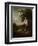 Portrait of a Youth Holding a Cricket Bat and Ball with His Pet Black and White Springer Spaniel-Hugh Barron-Framed Giclee Print