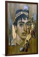 Portrait of a Youth in a Gold Wreath, Fayum Mummy Portrait, Romano-Egyptian, Early 2nd Century-null-Framed Giclee Print