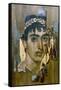 Portrait of a Youth in a Gold Wreath, Fayum Mummy Portrait, Romano-Egyptian, Early 2nd Century-null-Framed Stretched Canvas