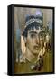 Portrait of a Youth in a Gold Wreath, Fayum Mummy Portrait, Romano-Egyptian, Early 2nd Century-null-Framed Stretched Canvas