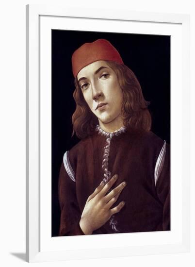 Portrait Of A Youth-Sandro Botticelli-Framed Giclee Print