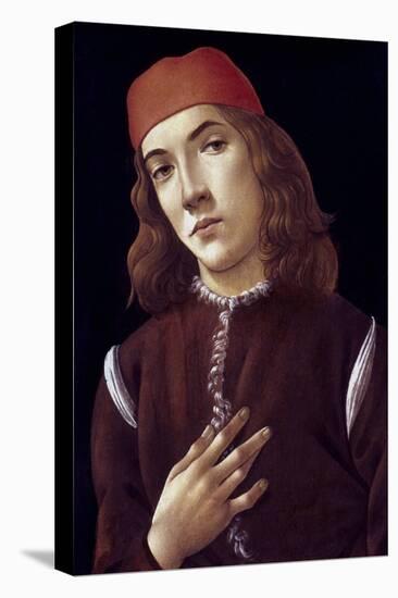 Portrait Of A Youth-Sandro Botticelli-Stretched Canvas