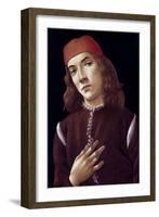 Portrait Of A Youth-Sandro Botticelli-Framed Giclee Print