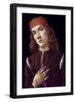 Portrait Of A Youth-Sandro Botticelli-Framed Giclee Print