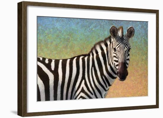 Portrait Of A Zebra-James W Johnson-Framed Giclee Print