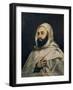 Portrait of Abd El-Kader (1808-83)-Jean Baptiste Ange Tissier-Framed Giclee Print