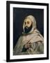 Portrait of Abd El-Kader (1808-83)-Jean Baptiste Ange Tissier-Framed Giclee Print