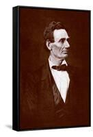Portrait of Abe Lincoln-Thomas Hicks-Framed Stretched Canvas