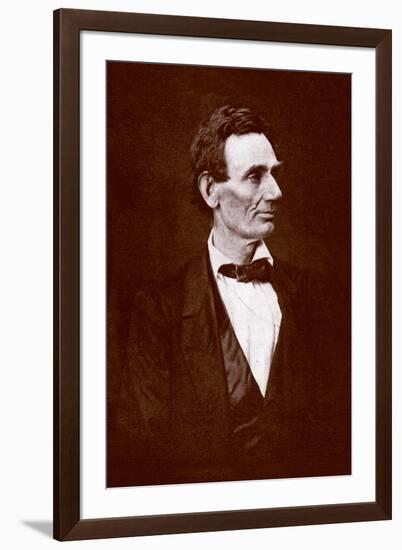 Portrait of Abe Lincoln-Thomas Hicks-Framed Art Print