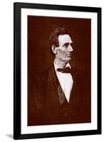 Portrait of Abe Lincoln-Thomas Hicks-Framed Art Print