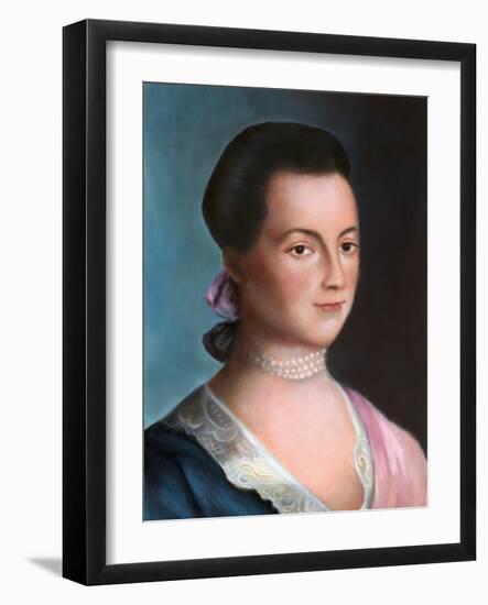 Portrait of Abigail Adams after a Painting-Benjamin Blythe-Framed Giclee Print