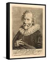 Portrait of Abraham Bloemaert, Engraved by Johannes Meyssens-Hendrick Bloemaert-Framed Stretched Canvas