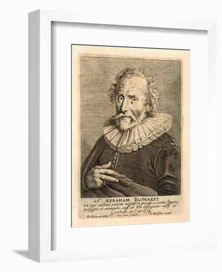 Portrait of Abraham Bloemaert, Engraved by Johannes Meyssens-Hendrick Bloemaert-Framed Giclee Print