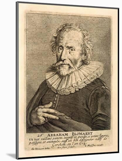 Portrait of Abraham Bloemaert, Engraved by Johannes Meyssens-Hendrick Bloemaert-Mounted Giclee Print