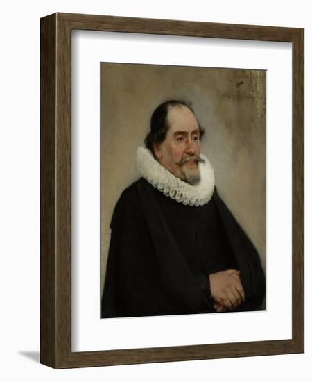 Portrait of Abraham De Potter, Amsterdam Silk Merchant-Carel Fabritius-Framed Art Print