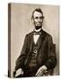 Portrait of Abraham Lincoln, 1861-65-Mathew Brady-Stretched Canvas