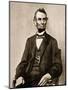 Portrait of Abraham Lincoln, 1861-65-Mathew Brady-Mounted Giclee Print