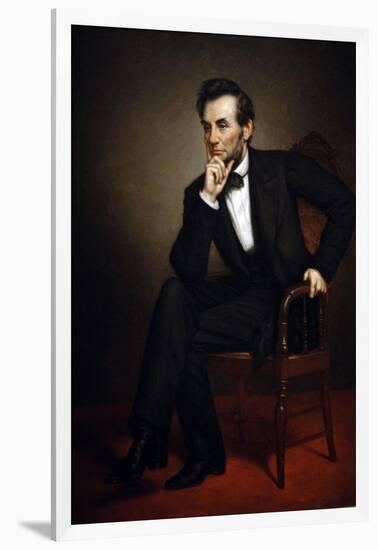 Portrait of Abraham Lincoln, 1887-George Peter Alexander Healy-Framed Giclee Print