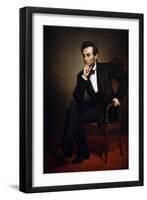 Portrait of Abraham Lincoln, 1887-George Peter Alexander Healy-Framed Giclee Print