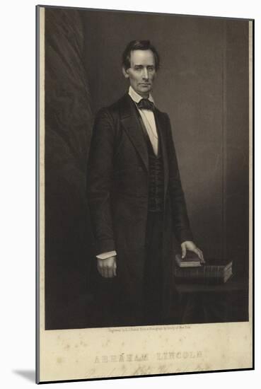 Portrait of Abraham Lincoln-Mathew Brady-Mounted Giclee Print