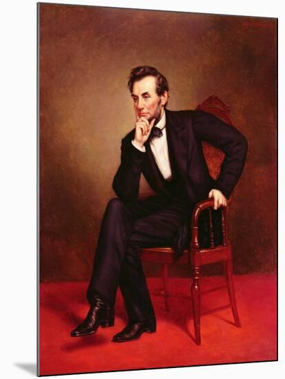 Portrait of Abraham Lincoln-George Peter Alexander Healy-Mounted Giclee Print