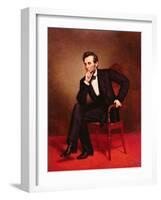 Portrait of Abraham Lincoln-George Peter Alexander Healy-Framed Giclee Print