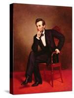 Portrait of Abraham Lincoln-George Peter Alexander Healy-Stretched Canvas