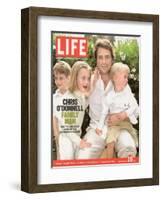 Portrait of Actor Chris O'Donnell and his Three Children at Home, June 16, 2006-Karina Taira-Framed Photographic Print