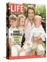 Portrait of Actor Chris O'Donnell and his Three Children at Home, June 16, 2006-Karina Taira-Stretched Canvas