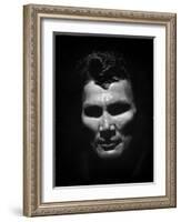 Portrait of Actor Jack Palance Looking Like a Jack O' Lantern-Loomis Dean-Framed Photographic Print