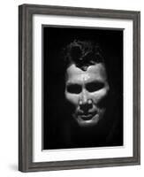 Portrait of Actor Jack Palance Looking Like a Jack O' Lantern-Loomis Dean-Framed Photographic Print