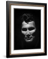 Portrait of Actor Jack Palance Looking Like a Jack O' Lantern-Loomis Dean-Framed Photographic Print