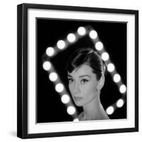 Portrait of Actress Audrey Hepburn-Allan Grant-Framed Premium Photographic Print