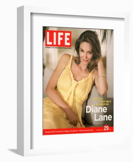 Portrait of Actress Diane Lane at Home, July 29, 2005-Guy Aroch-Framed Photographic Print