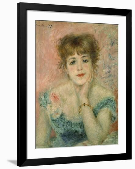 Portrait of Actress Jeanne Samary-Pierre-Auguste Renoir-Framed Giclee Print